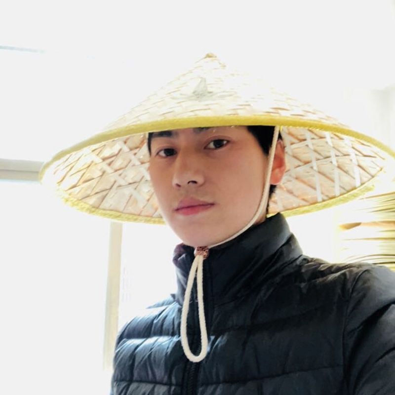 批发竹编越南斗笠帽子劳保草帽农民遮阳防雨大号钓鱼采茶竹