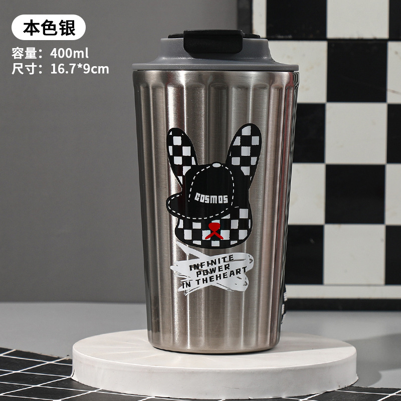 Fashion Trend 316 Stainless Steel Thermos Cup for Girls Good-looking Portable Coffee Cup Cute Cartoon Cup Wholesale