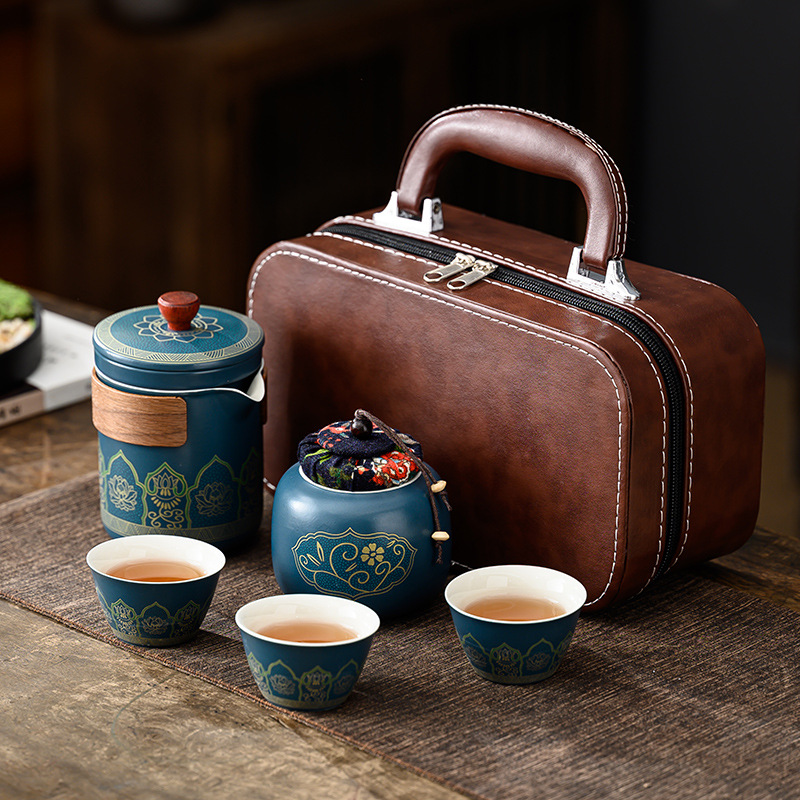 Travel Tea Set Portable Kung Fu Tea Set Wholesale Japanese Outdoor Quick Cup Holiday Company Business Gifts