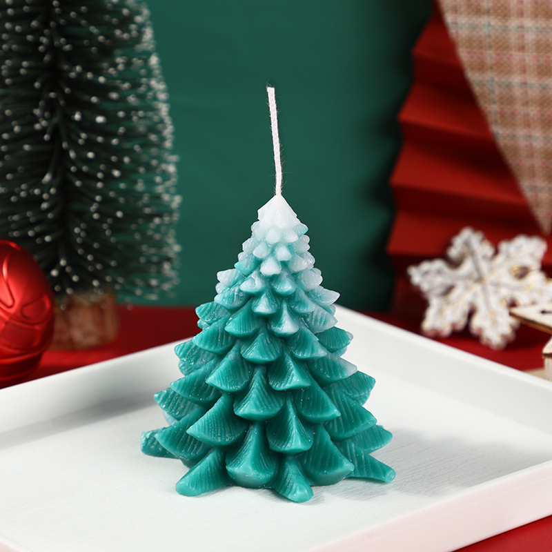 Handmade Christmas Aromatherapy Candle Wholesale Custom Holiday Atmosphere Decoration Christmas Tree Shape Candle Amazon