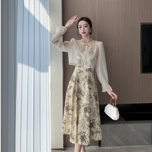 新中式连衣裙女春夏季2024新款裙子国风套装汉服小个子穿搭两件套