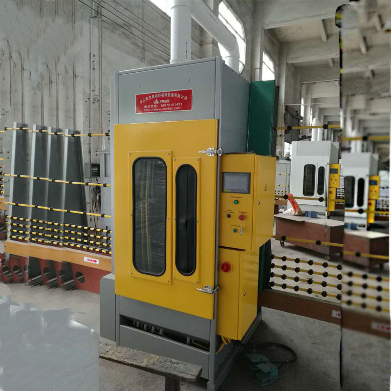 艾航大型无尘门窗玻璃打砂机 全自动智能镜喷砂机