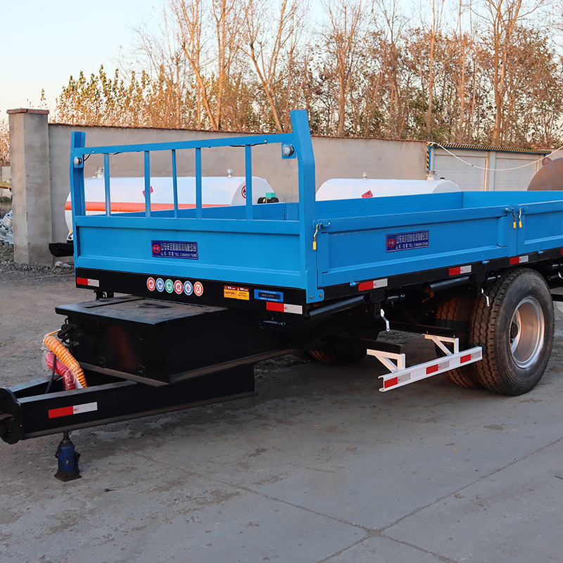 农用拖车车斗平板车后翻自卸拉粮工地运料厂内运输车四轮后斗挂车