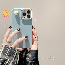 韩国卡通立体Smile笑脸适用iPhone14pro max苹果13手机壳11情侣12