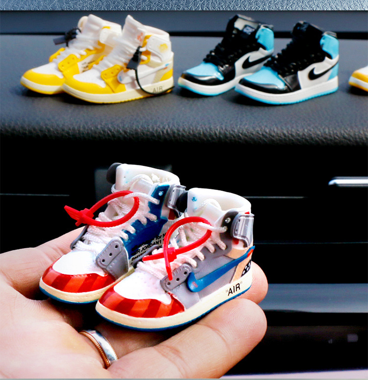 迷你aj1篮球鞋潮牌模型鞋墙车载摆件蛋糕装饰品个性创意生日礼物