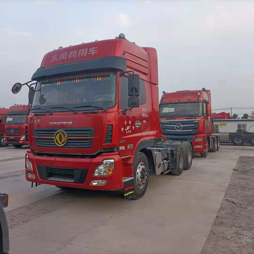 二手牵引车天龙启航办国五牵引车450马力轻体双驱 牵引车头可分期