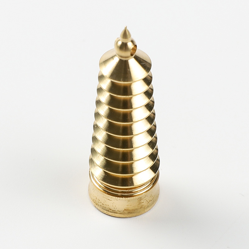 黄铜文昌塔挂件创意五台山文昌塔汽车钥匙扣吊坠车床件可拧开地摊