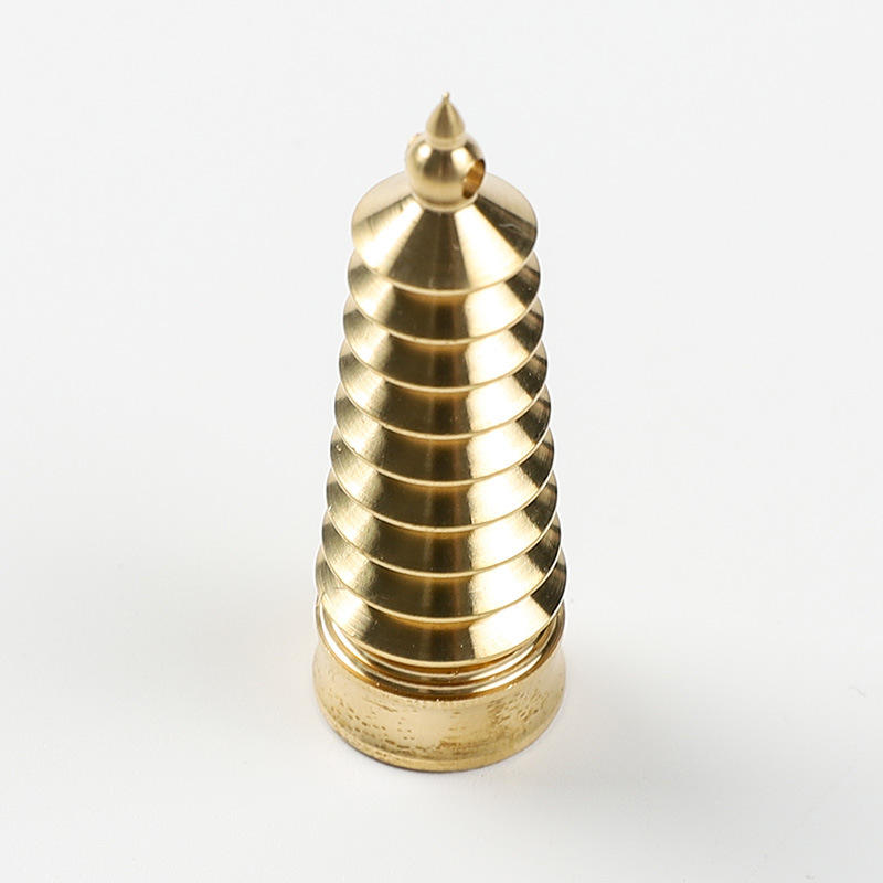 黄铜文昌塔挂件创意五台山文昌塔汽车钥匙扣吊坠车床件可拧开地摊