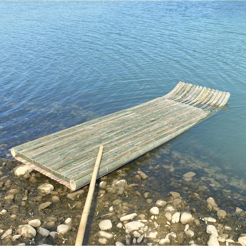 热销大浮力小竹筏船竹排橡皮划艇冲锋钓鱼捕渔塑料船气垫水上漂流