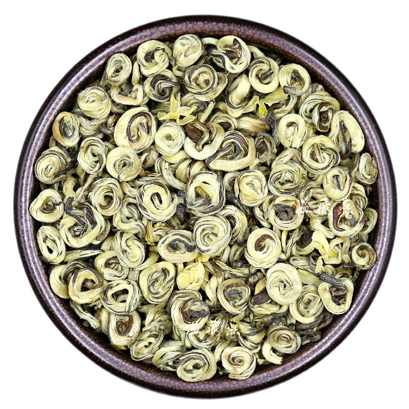 批发茉莉白玉螺王云南茉莉花茶嫩芽白螺型花茶500克