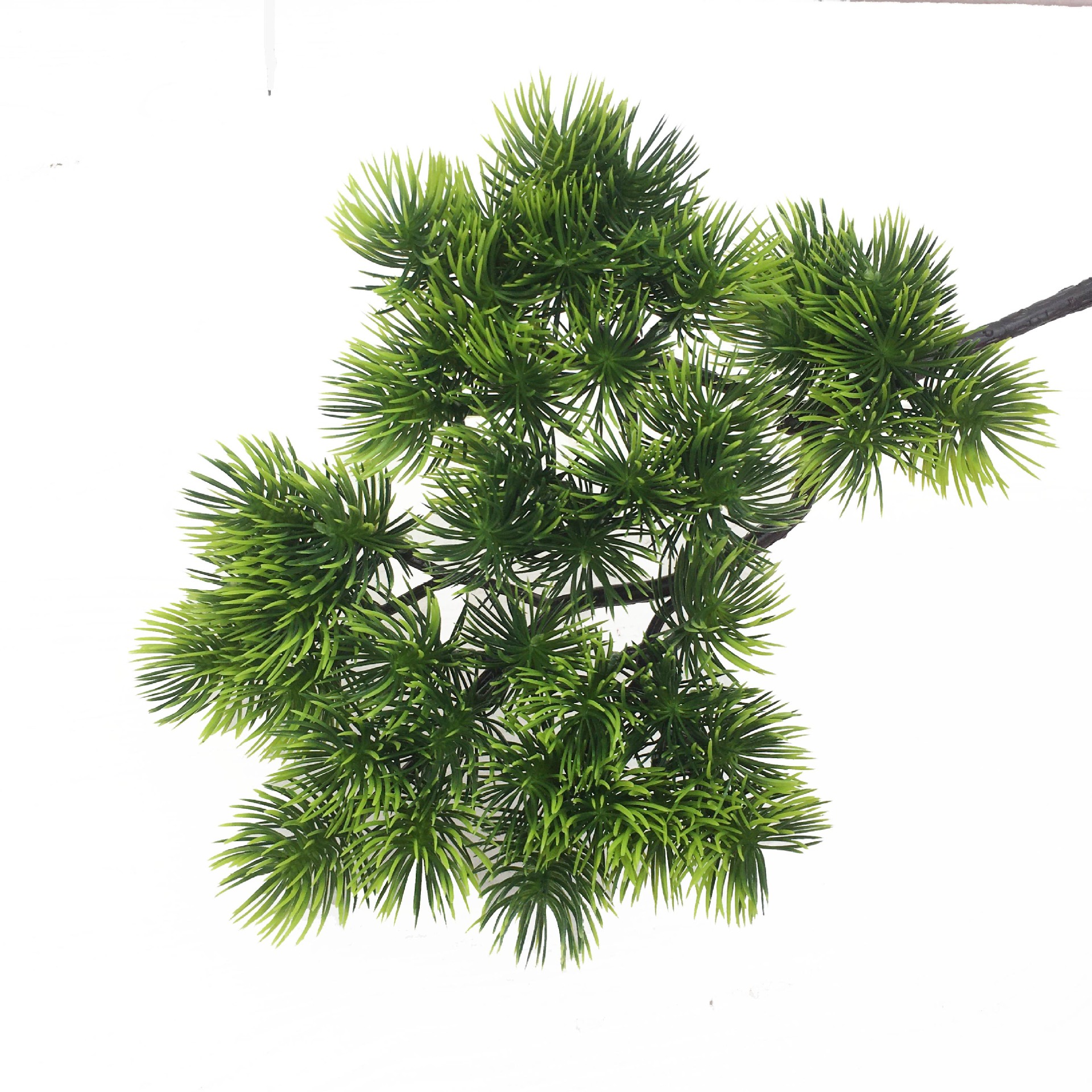 仿真植物松针 美人松迎客松松柏树叶盆栽松枝绿景工程假树绿植