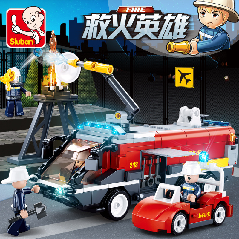乐高城市消防系列玩具消防队员儿童消防玩具积高消防积木消防拼装玩具