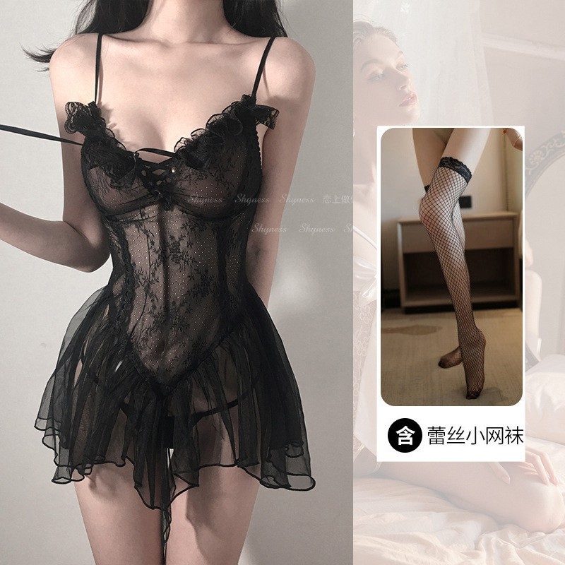 Sexy Underwear Transparent Pajamas Sexual Interest Flirting Uniform Temptation Teasing Supplies Passion Suit See-through N-3