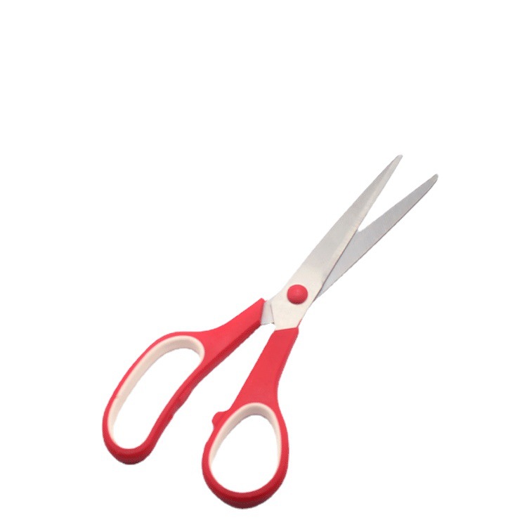 Factory Direct Sales Multi-Functional Dressmaker's Shears Red and White Handle Clothing Scissors Stainless Steel Scissors