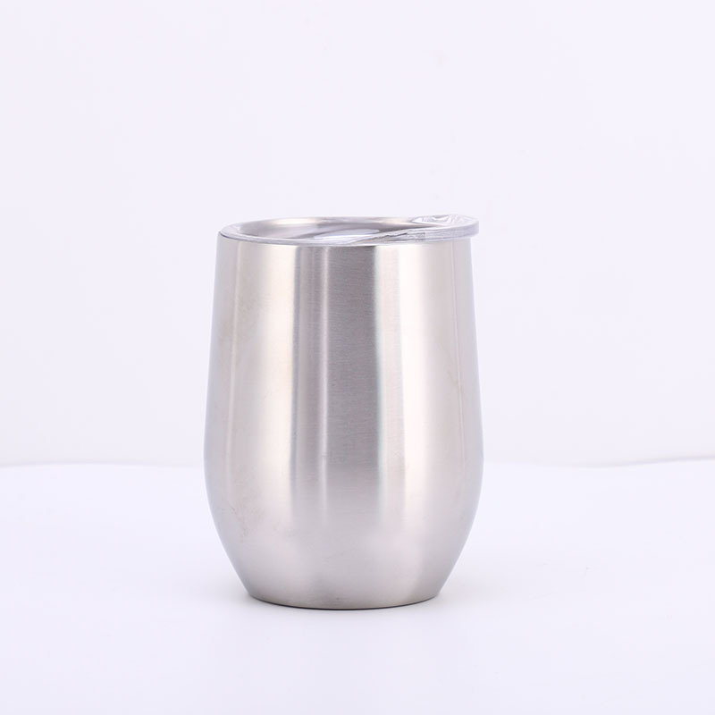 Amazon Stainless Steel Thermos Cup Egg Shell Cup Stainless Steel Red Wine Glass 304 Double Layer Vacuum Insulation Cup