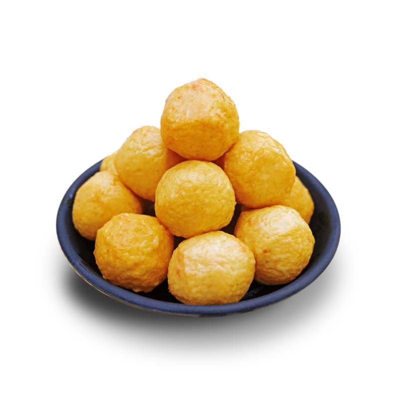 鲜冻炸鱼蛋 20斤黄金鱼丸 广东小吃半成品炸好不带酱汁 广东邮包