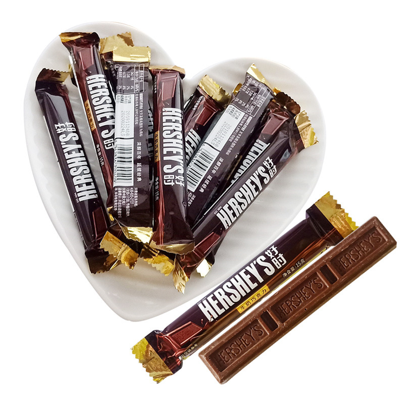 hersheys好时巧克力排块排条曲奇牛奶黑巧白巧散装15g/盒装210g