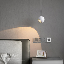 卧室床头小吊灯创意现代简约客厅电视背景墙可升降床头极简吊线灯