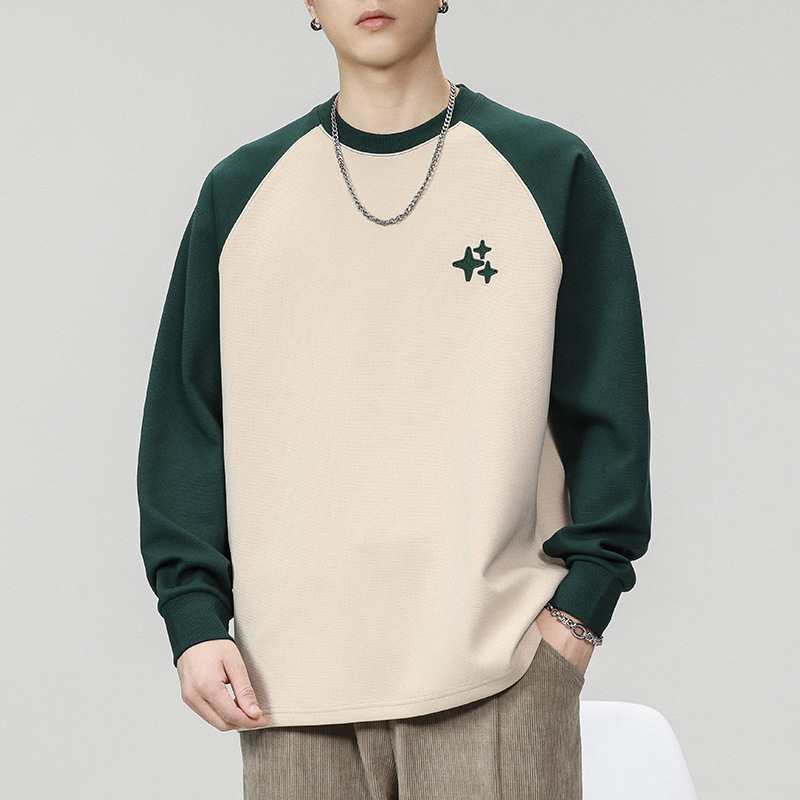 bn青年滑肩卫衣男秋冬款男士美式宽松男生外套新款长袖男士上衣