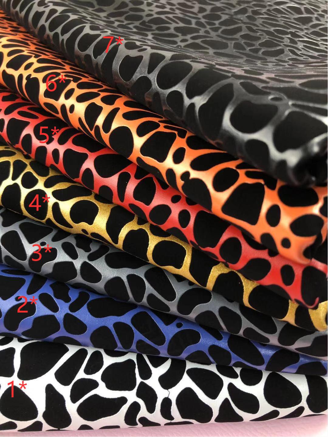 p618  特材绒布豹纹 pu 人造革.用于手袋.鞋材.沙发