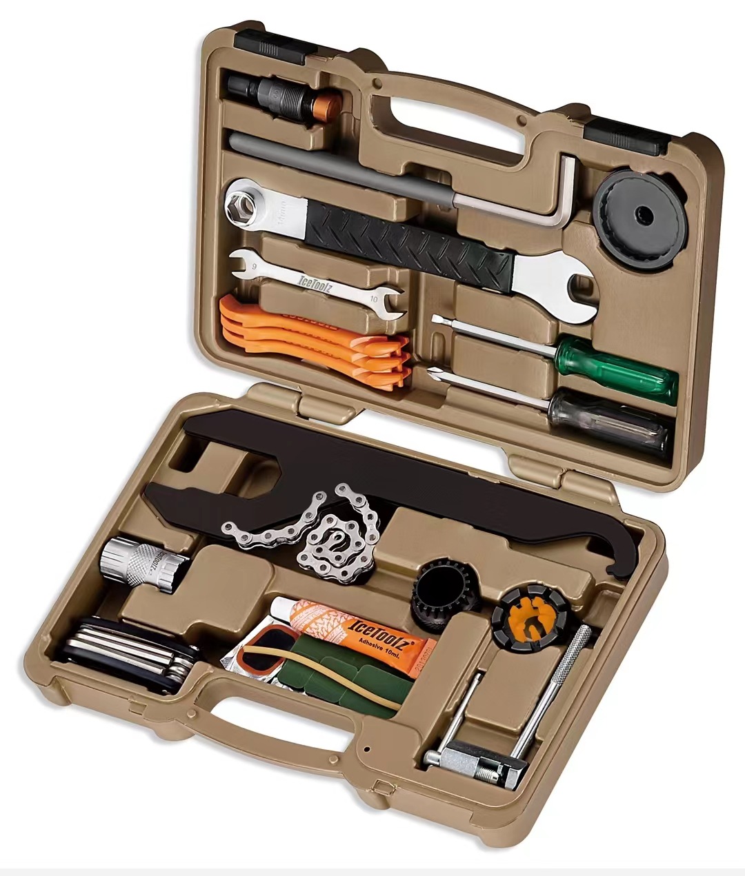 台湾立富icetoolz 自行车工具店维修 整箱套装曲柄中轴飞轮辐条拆