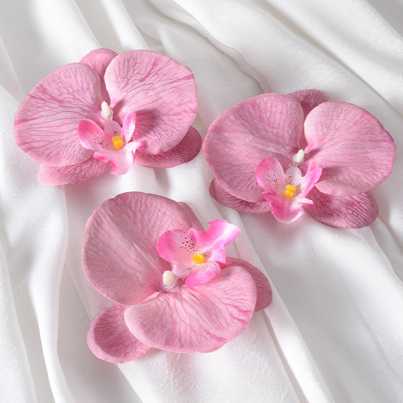 Diy Handmade Phalaenopsis Flower Head Petal Artificial Flower Accessories Flower Material Hairpin Headdress Decoration Laminate Material Wholesale