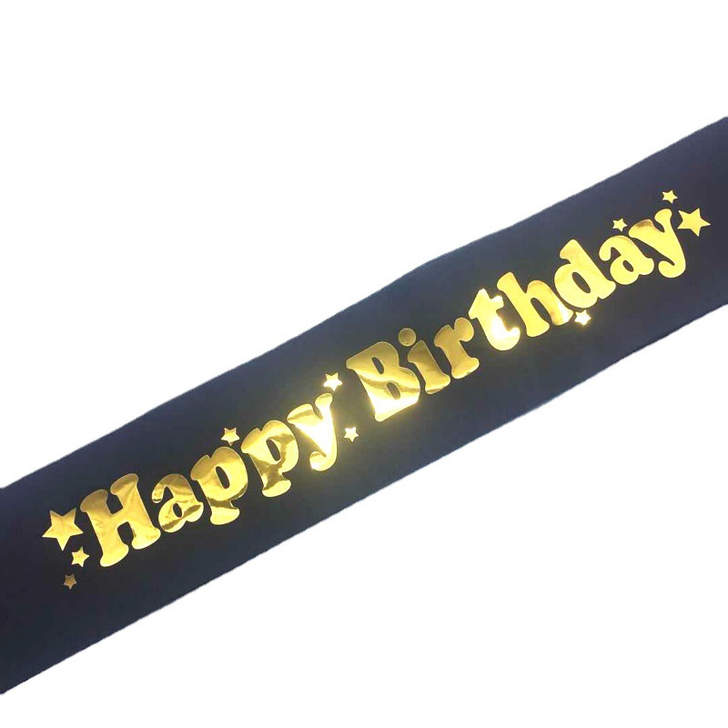 Spot Birthday Party Single Party Shoulder Strap Single Layer Laser XINGX Happy Brithday Ceremonial Belt