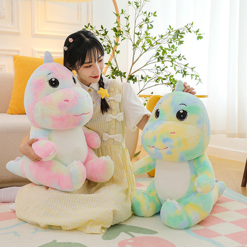 New Pudgy Dinosaur Doll Accompany Series Plush Toys Creative Colorful Dinosaur Pillow Prize Claw Doll