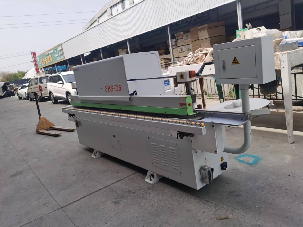 二手森百森封边机,全自动单修封边机成色新回收二手木工机械设备