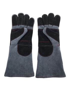 工厂40cm 电焊工皮革手套隔热手套防割手套加厚耐磨劳保皮手套批