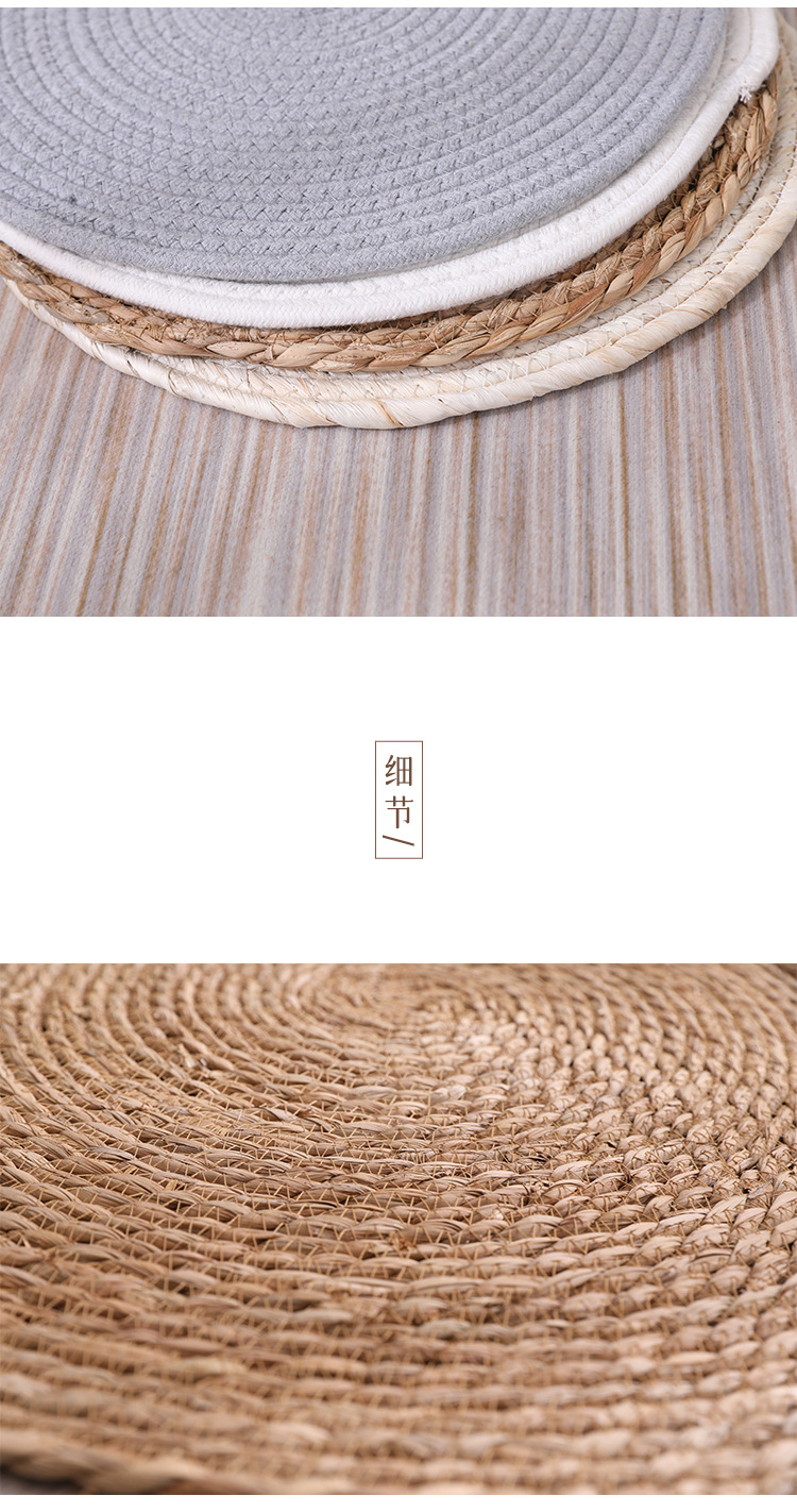蒲草圆形棉绳草编榻榻米加厚飘窗坐垫打坐垫拜佛垫子瑜伽垫