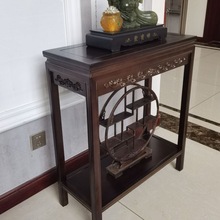 客厅盆景架边角几鱼缸架奇石桌子实木长条桌老榆木花架置物架客厅