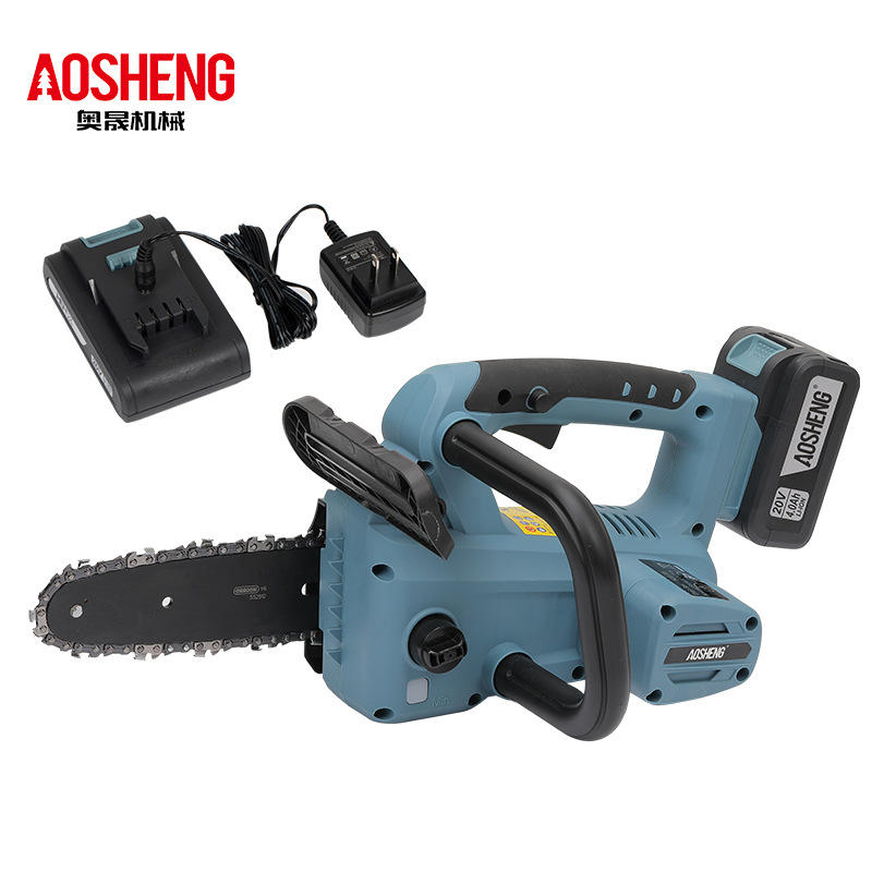 奥晟机械 20v电动链锯 充电式小型家用锂电电链锯