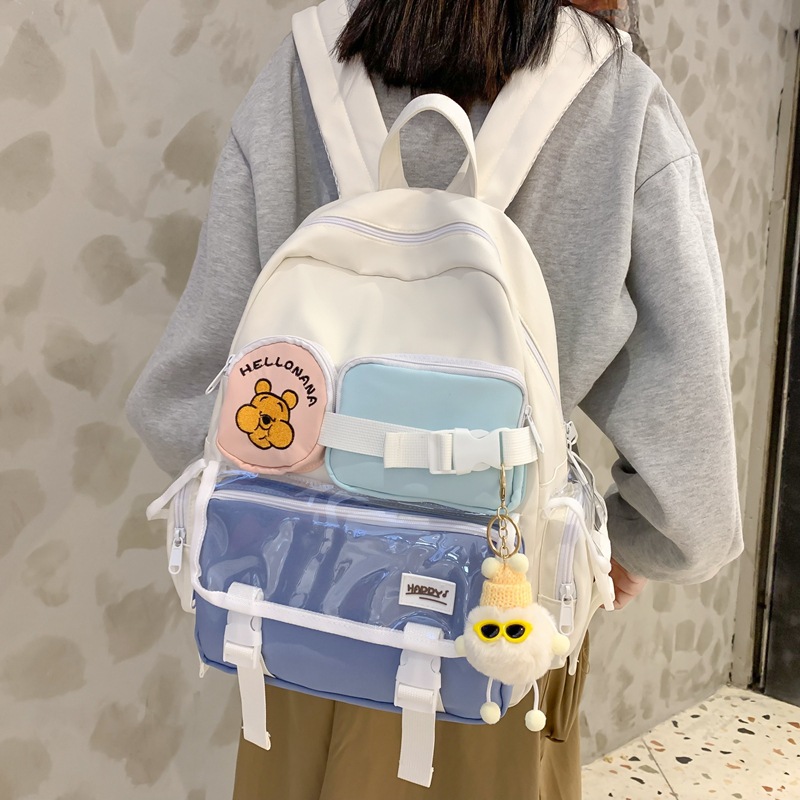 Backpack Women's Simple Travel Backpack Female Casual Junior High School Student High School and College Student Schoolbag