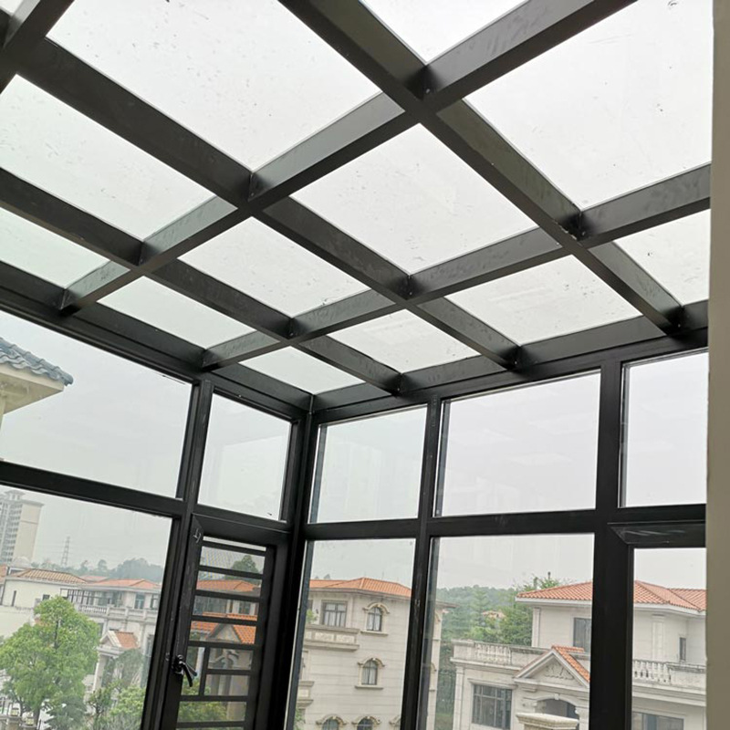 佛山铝合金阳光房玻璃顶棚 简易玻璃顶棚 欧式阳光房玻璃阳光房