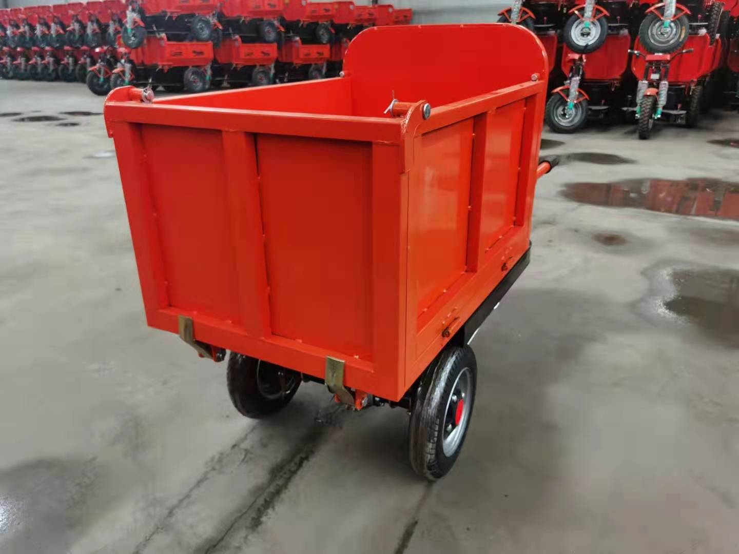 建筑运输三轮车 手推式电动三轮拉货车农用翻斗三轮车