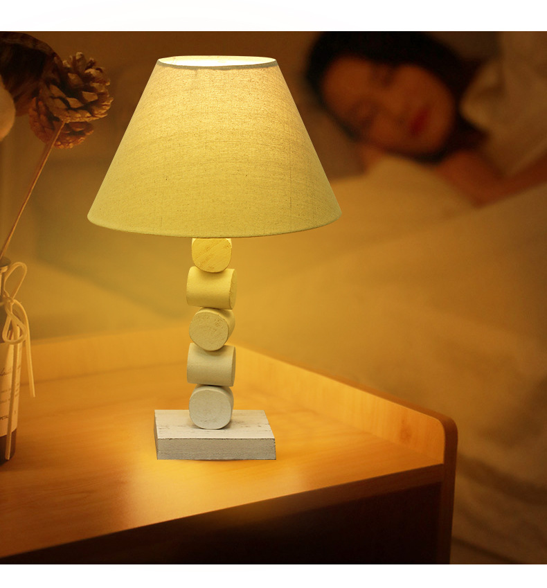 Homestay Hotel Country Pastoral Cream Style Nordic Minimalism European Table Lamp Bedside Lamp Small Night Lamp Home Decoration