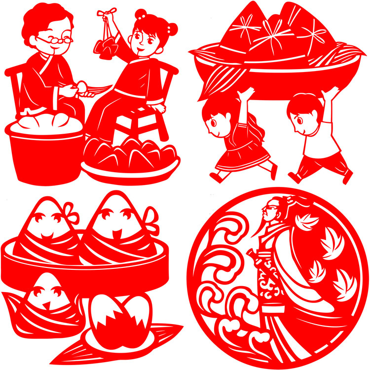 端午节剪纸儿童底稿图案样节日素宣纸套装中小学生剪纸成品-阿里巴巴