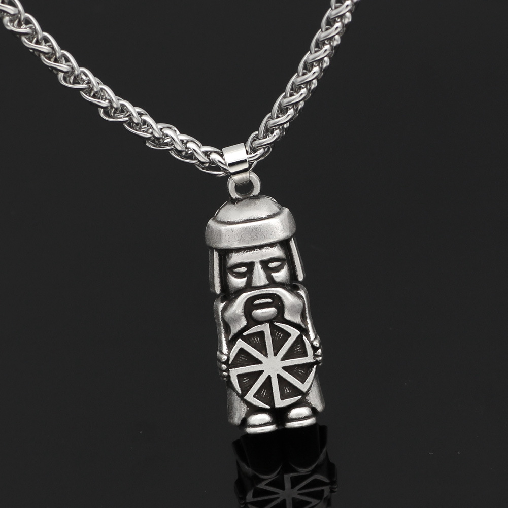 北欧神话维京海盗奥丁肖像战士项链男吊坠项链护身符男饰品