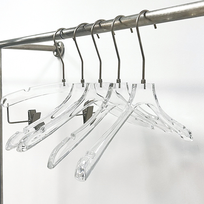 Clothing Store Special Transparent Acrylic Coat Hanger Crystal Unisex Wear Children's Clothing Clothes Hanger Cotton String Pant Rack Wholesale Hanger