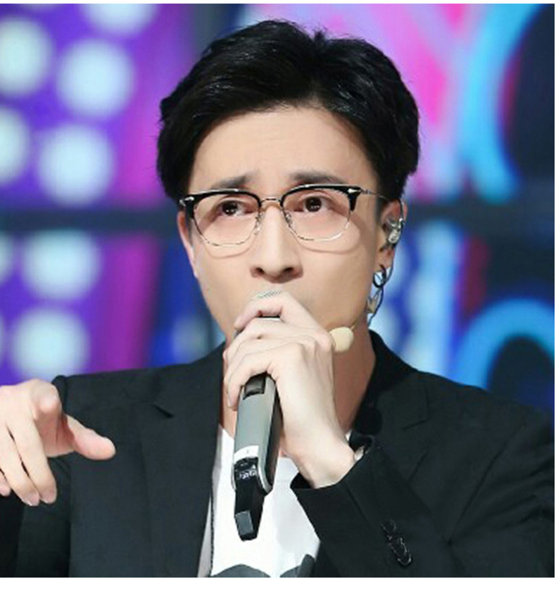 薛之谦明星同款眼镜金属半框手机眼镜防蓝光平光镜无度数平光眼睛