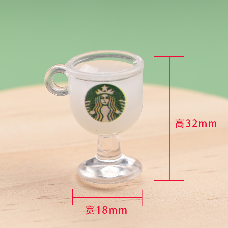 Mini Starbucks Cup DIY Ornament Accessories Wholesale Stationery Box Phone Case Hair Accessories Hairpin Refridgerator Magnets Accessories