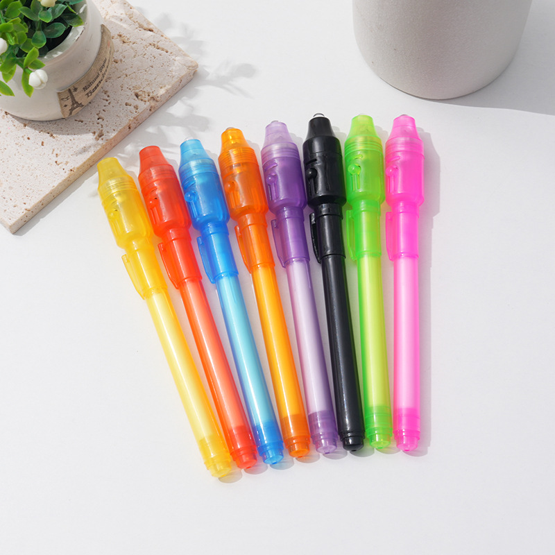 现货塑料大头led灯魔术玩具多功能验钞广告紫外线UV隐形荧光灯笔