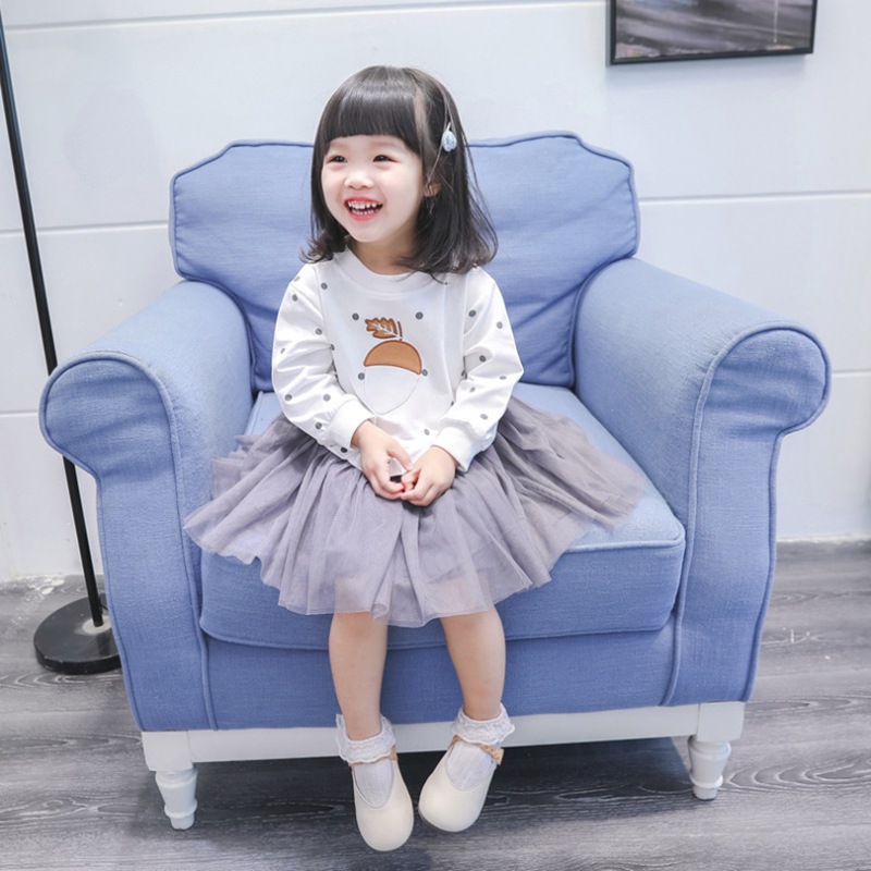 宝宝秋装女洋气公主百天礼服裙婴儿中小童连衣裙女童1保暖可爱2岁