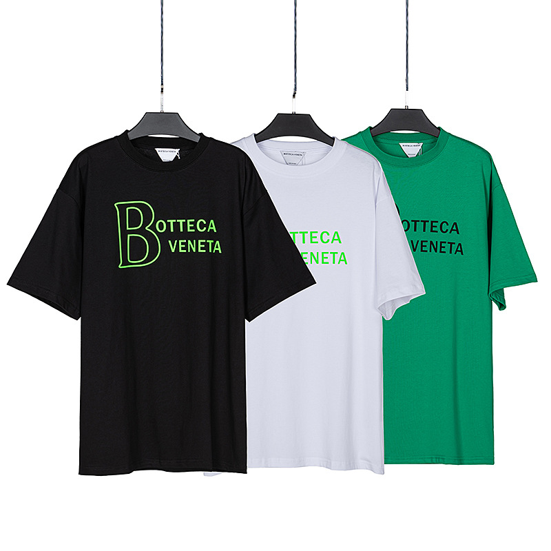 潮牌b家22ss早春新品大logo印花宽松版圆领短袖t恤上衣男女同款