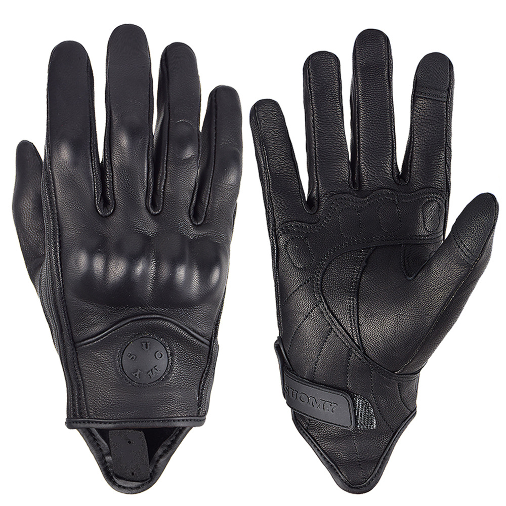 soumy新款全皮机车手套男女摩托车骑行装备触屏耐磨手套跨境批发