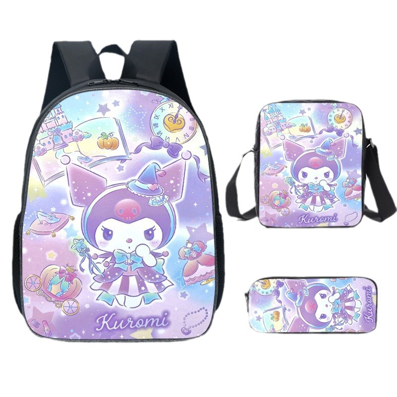 New Cartoon Clow M Kuromi Anime Cinnamoroll Babycinnamoroll KT Primary School Student Schoolbag Children Cartoon Backpack Backpack