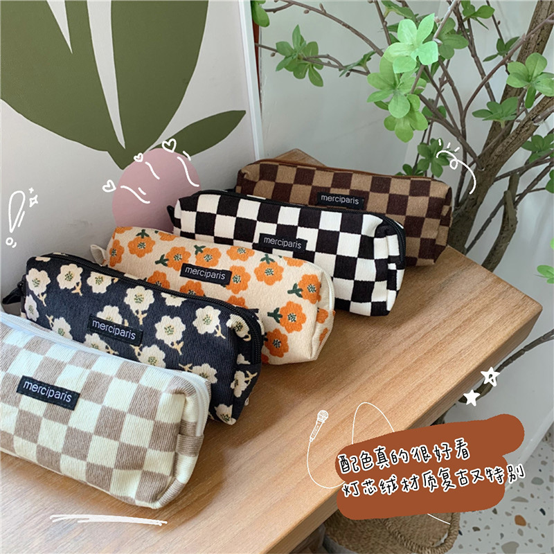 Storage Bag Small Bag Outdoor Portable Clutch Senior Female Temperament Corduroy Cosmetic Bag Wholesale