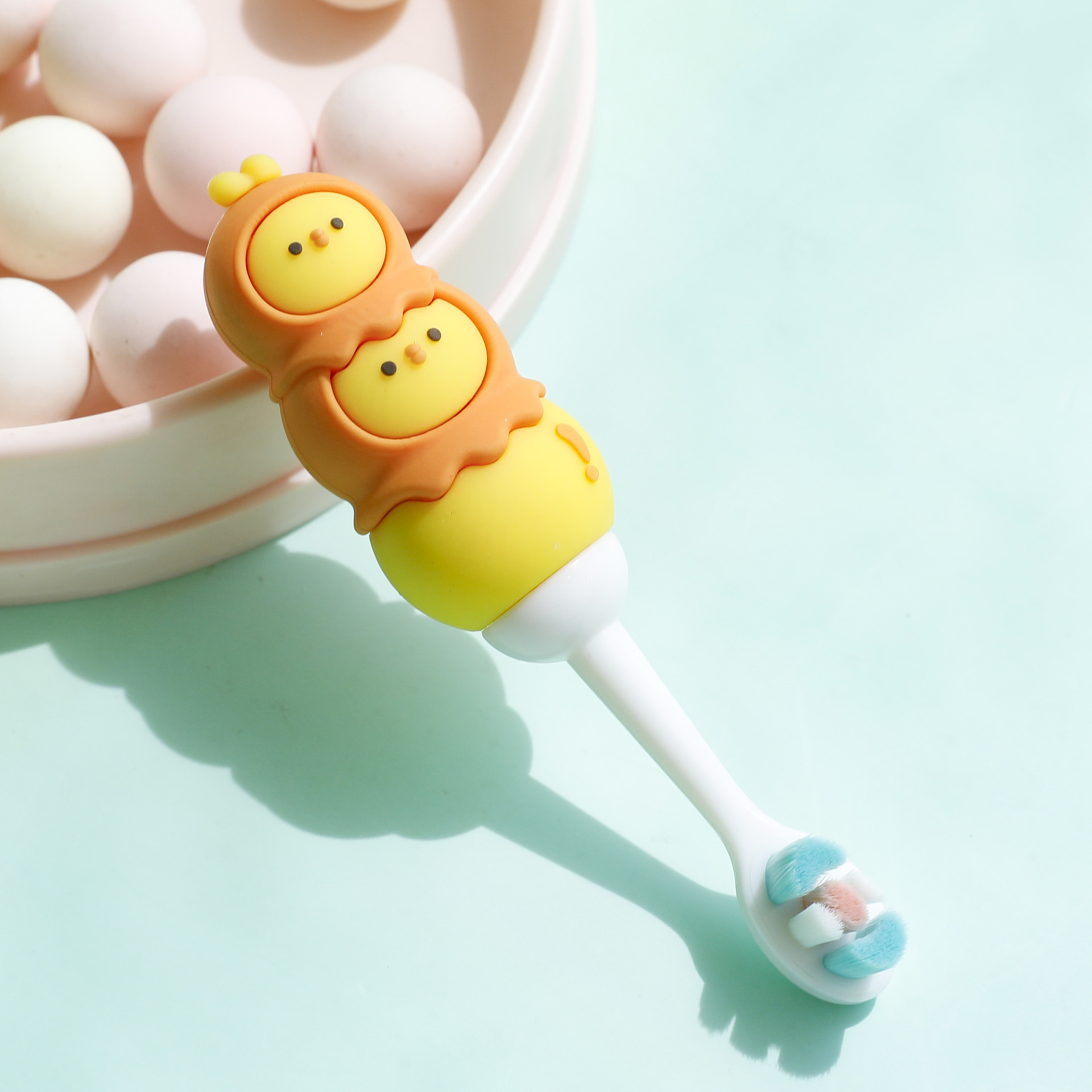 Japanese-Style Universal Animal Portable Soft-Bristle Toothbrush Children's Cartoon Universal Hair Toothbrush Silicone Non-Slip Handle Toothbrush