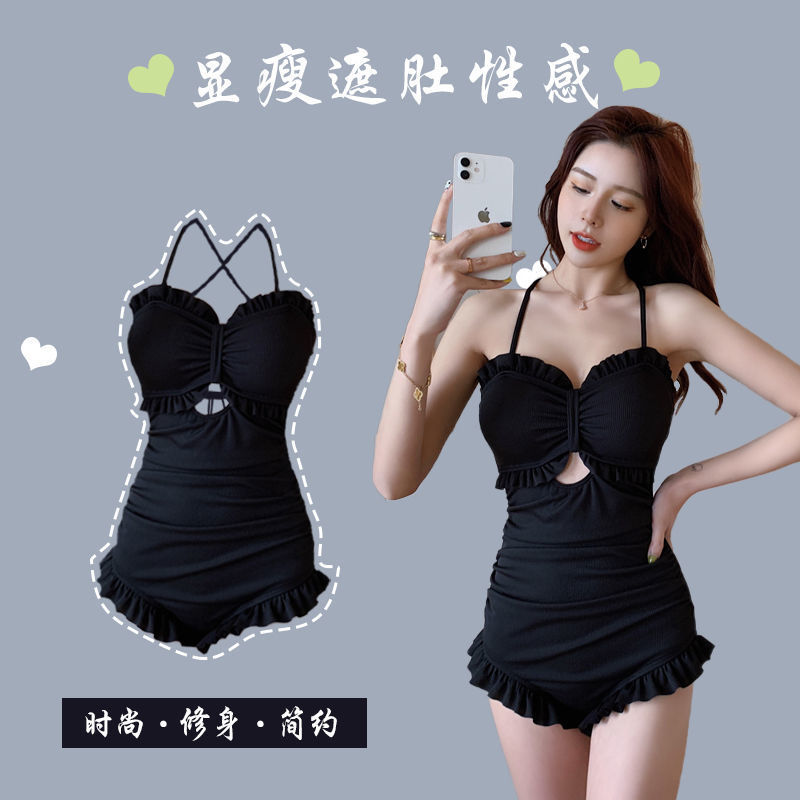 Swimsuit Women's Wholesale 2024 New South Korea Ins One Piece Sexy Conservative Cover Belly Thin Fairy Hot Spring Women's Clothing